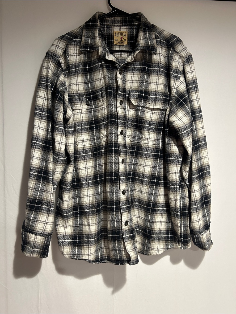 RedHead Black & White Plaid Lightweight Shirt Jacket